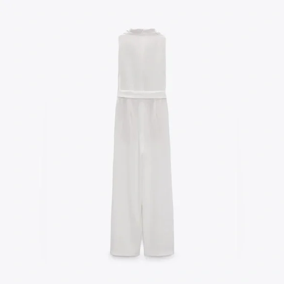 Zara jumpsuit white romper kaftan - Picture 7 of 13